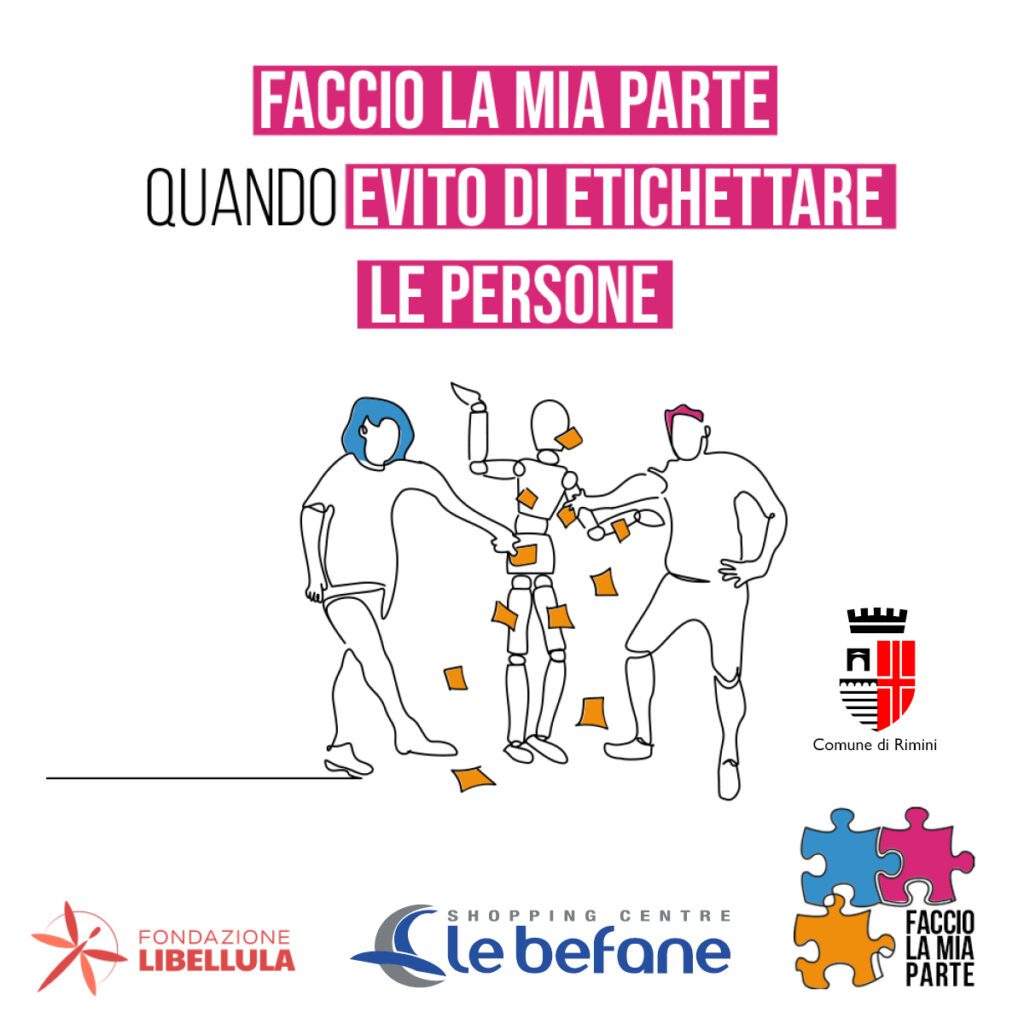 Faccio la mia parte quando evito di etichettare le persone! In un mondo che promuove sempre più l’inclusività e l’uguaglianza, è fondamentale non cadere nella trappola delle etichette. Etichettare le persone sulla base di stereotipi non solo è ingiusto, ma impedisce anche la crescita di una società più equa. Oggi, desideriamo ringraziare l’alunno T.M. della classe 3^B del Liceo Artistico Statale “Alessandro Caravillani” di Roma, per aver donato il suo contributo artistico al progetto contro le discriminazioni di genere, dando l’idea per questo meraviglioso disegno